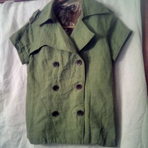 Worthington short sleeve double breasted blazer Jacket  size M